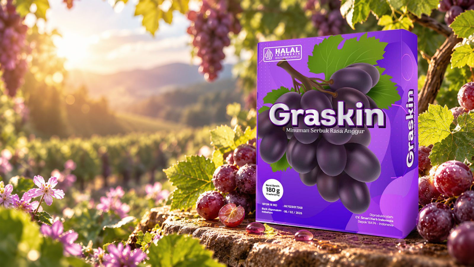 Kemasan produk Graskin minuman kolagen GMPS