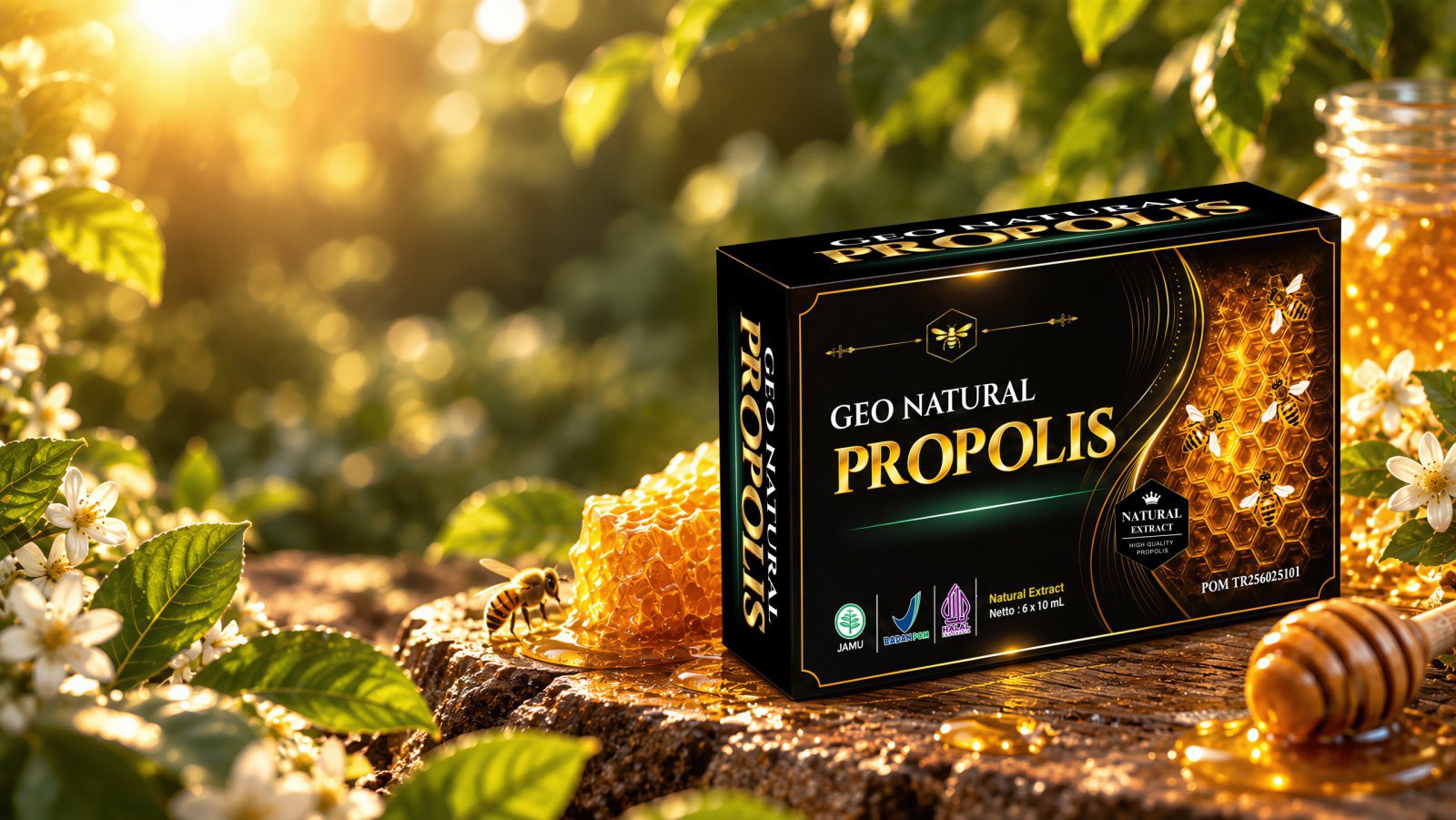 Kemasan produk Geo Natural Propolis GMPS